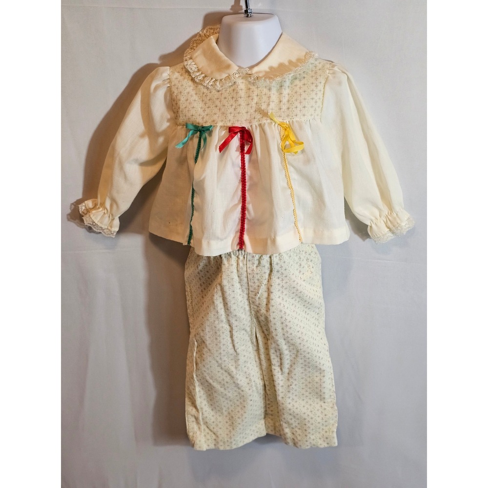Vintage Cottagecore‎ Baby Outfit by Toddletime Size 1 1970's Heirloom Baby